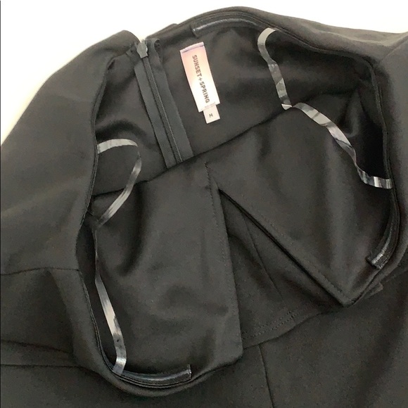 Sunset and Spring Popover Black Strapless Romper - Picture 3 of 6